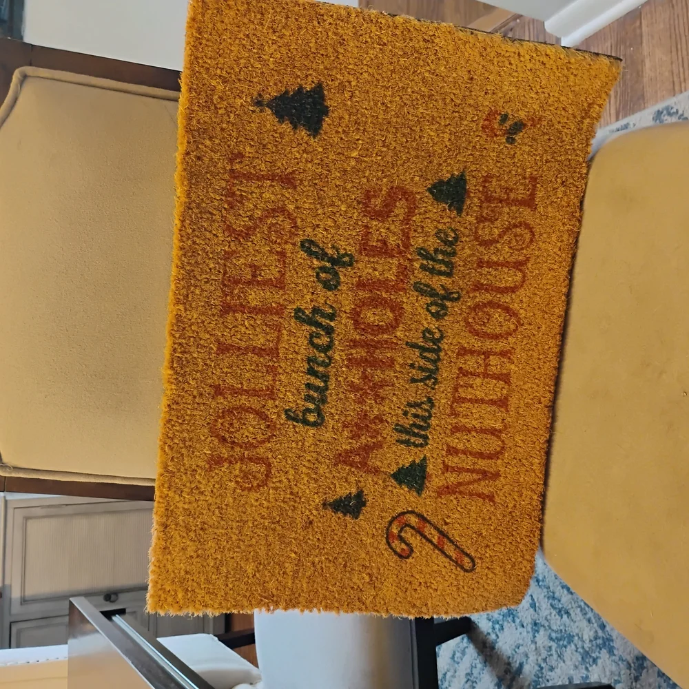 Orange and Green Holiday Door Mat Accents